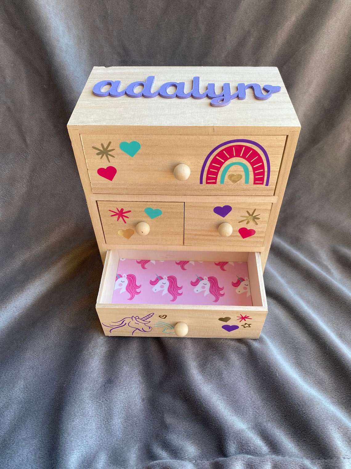 Girl Jewelry Box Jewelry Box Toddler Gift Girl Gift Etsy