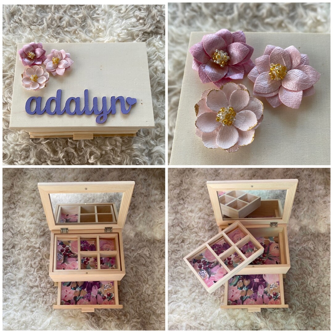 Girl Jewelry Box Jewelry Box Toddler Gift Toddler Girl Etsy