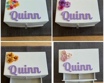 Girl’s Jewelry Box | Custom Jewelry Box | Personalized gift | Flower Girl Gift | Gift for her | personalized jewelry box