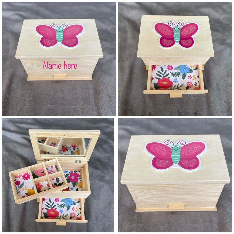 Little Girl Jewelry Box Jewelry Box Toddler Gift Girl Etsy