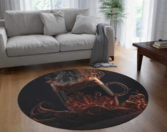 Alfombra de café redonda