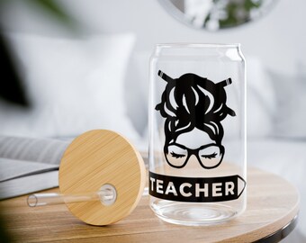 Vaso con sorbete para profesores, 16 oz