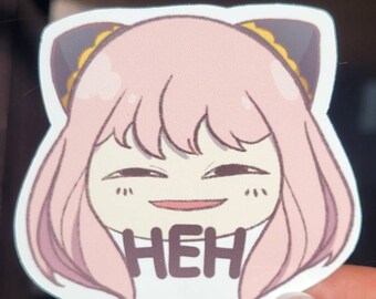HEH Anya Sticker Spy Family Anime Sticker Funny Sticker - Etsy Finland HEH Anya Sticker Spy Family Anime Sticker Funny Sticker - Etsy Finland