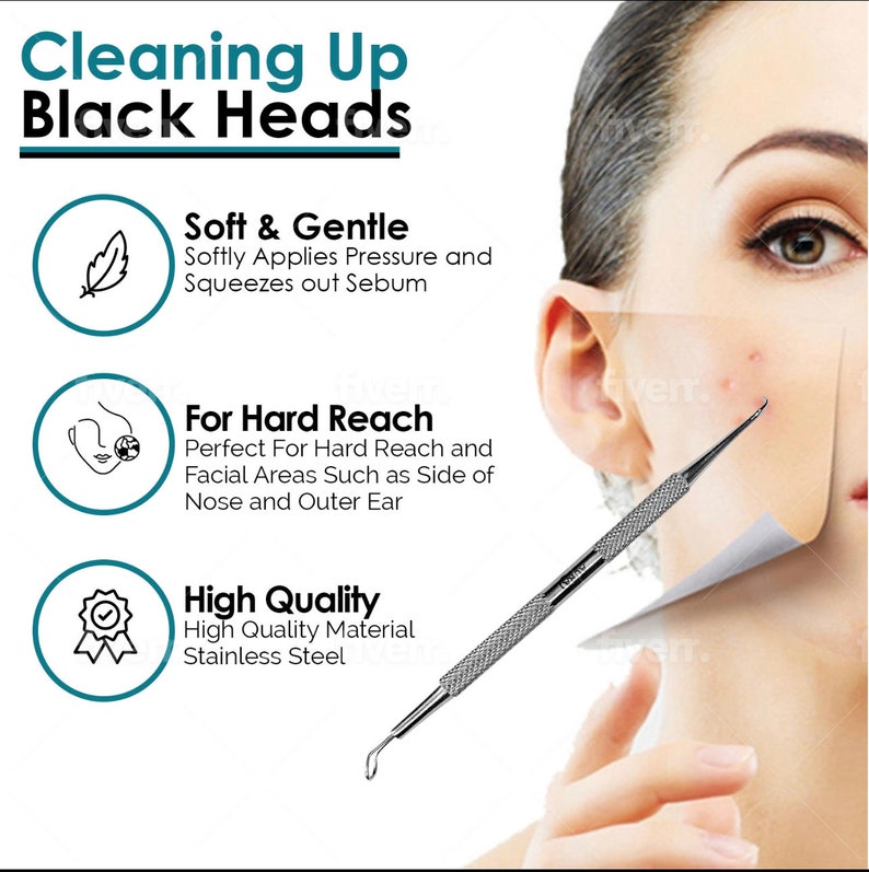 Professional Blackhead, Pimple Extractor, esthetician tool, beauty , skin cleanser image 3