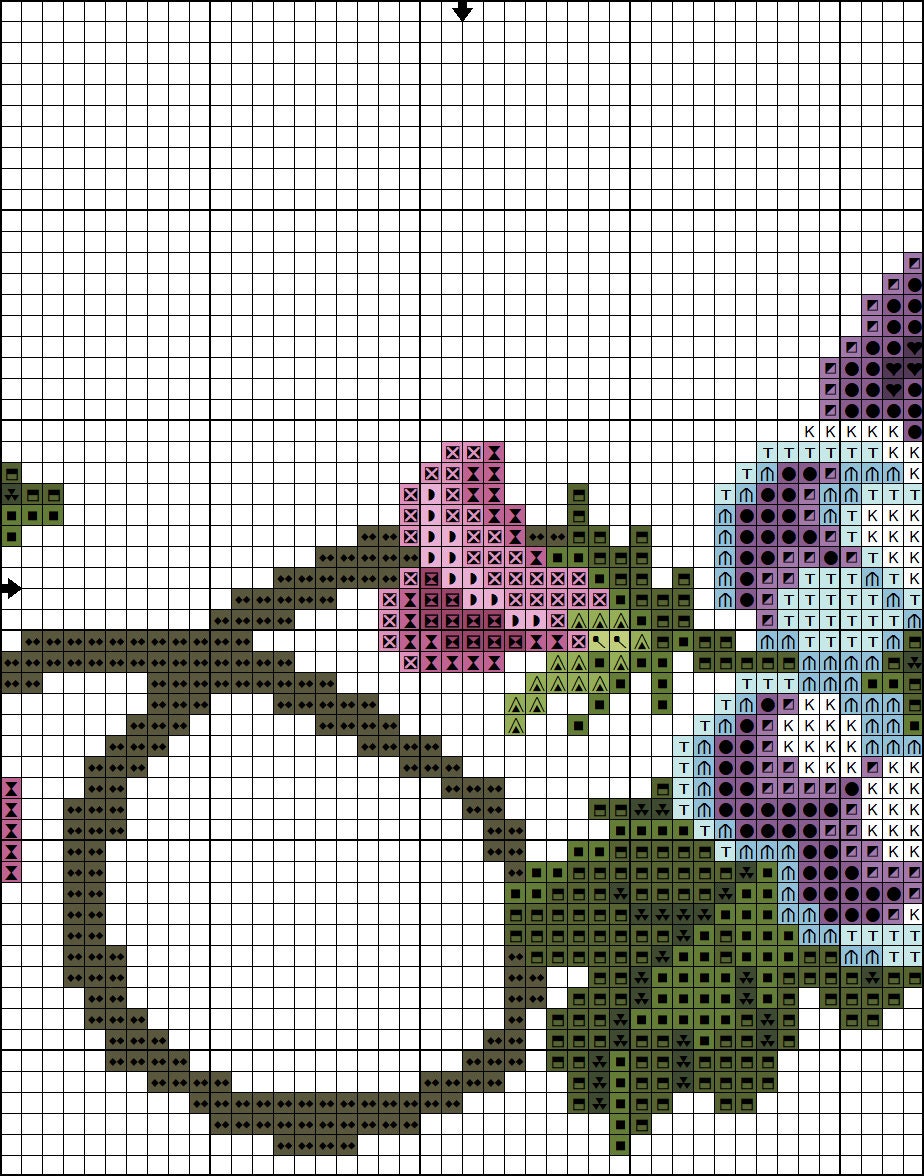 Violet Cross Stitch PATTERN Etsy UK