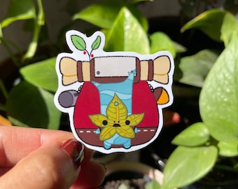 Korok Backpack Vinyl Diecut Sticker / Legend of Zelda TOTK / Gloss Waterproof Heavyduty Decal for Laptop Waterbottle