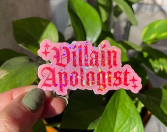 Villain Apologist Waterproof Sticker / Spicy Booktok Romance Fantasy Gift for Reader Die-cut Decal for Laptop Water bottle Vinyl Kindle