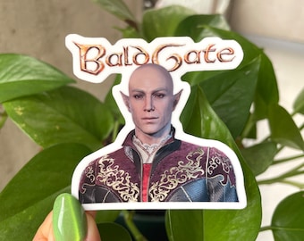 BG3 Bald Astarion Sticker / Cursed Funny Meme Gaming Gamer Die-cut Decal for Laptop Waterbottle Waterproof Vinyl
