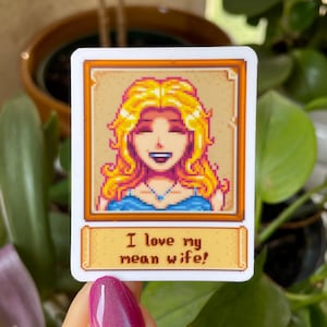 I Love Haley Sticker / Stardew Valley Spouse Vinyl Decal / SDV Funny Gamer Die-cut for Laptop Waterbottle Waterproof