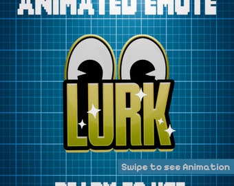 ANIMATED EMOTE Yellow | Lurk Emote, Kick Emote, Twitch Emote, Discord Emote, Streamer Emote, Ready to Use.