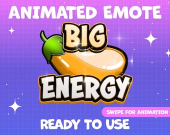 ANIMATED EMOTE Orange | Big Energy, Kick Emote, Twitch Emote, Eggplant, Streamer Emote, Ready to Use.