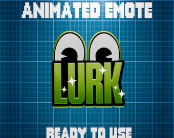 ANIMATED EMOTE | Green Lurk Emote, Kick Emote, Twitch Emote, Discord Emote, Streamer Emote, Ready to Use.