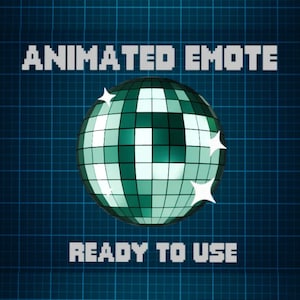 ANIMATED EMOTE Teal | Disco Ball Emote, Kick Emote, Twitch Emote, Discord Emote, Streamer Emote, Ready to Use.