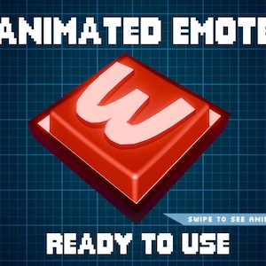 ANIMIERTE EMOTE Rot | W Key Emote, Kick Emote, Twitch Emote, Discord Emote, Streamer Emote, gebrauchsfertig.