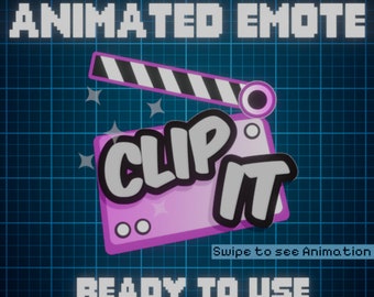 ANIMATED EMOTE Pink | Clip It Emote, Kick Emote, Twitch Emote, Discord Emote, Streamer Emote, Ready to Use.
