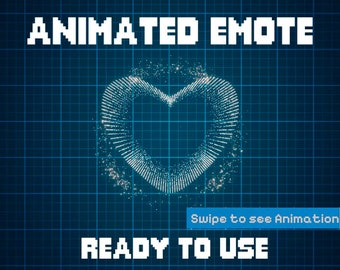 ANIMATED EMOTE White Firework Heart | Heart Emote, Kick Emote, Twitch Emote, Discord Emote, Streamer Emote, Ready to Use.