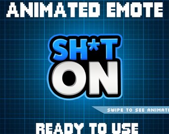 ANIMATED EMOTE Blue | Sh*t On Emote, Kick Emote, Twitch Emote, Discord Emote, Streamer Emote, Ready to Use.