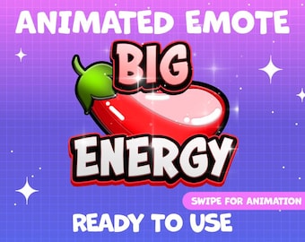 ANIMATED EMOTE Red | Big Energy, Kick Emote, Twitch Emote, Eggplant, Streamer Emote, Ready to Use.