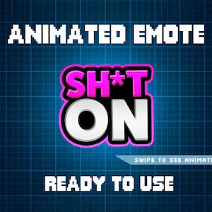 ANIMATED EMOTE Pink | Sh*t On Emote, Kick Emote, Twitch Emote, Discord Emote, Streamer Emote, Ready to Use.
