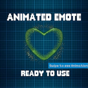 ANIMATED EMOTE Green Firework Heart | Heart Emote, Kick Emote, Twitch Emote, Discord Emote, Streamer Emote, Ready to Use.