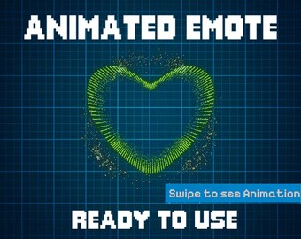 ANIMATED EMOTE Green Firework Heart | Heart Emote, Kick Emote, Twitch Emote, Discord Emote, Streamer Emote, Ready to Use.