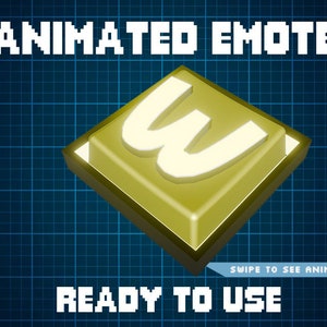 ANIMIERTE EMOTE Gelb | W Key Emote, Kick Emote, Twitch Emote, Discord Emote, Streamer Emote, gebrauchsfertig.