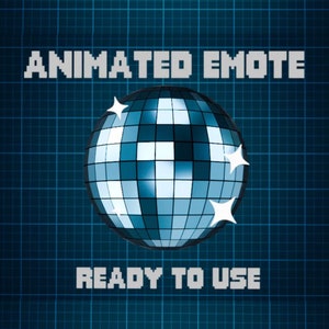 ANIMATED EMOTE Light Blue | Disco Ball Emote, Kick Emote, Twitch Emote, Discord Emote, Streamer Emote, Ready to Use.