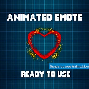 ANIMATED EMOTE Red Firework Heart | Heart Emote, Kick Emote, Twitch Emote, Discord Emote, Streamer Emote, Ready to Use.