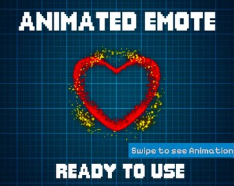 ANIMATED EMOTE Red Firework Heart | Heart Emote, Kick Emote, Twitch Emote, Discord Emote, Streamer Emote, Ready to Use.