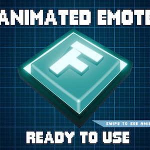 ANIMIERTES EMOTE Aqua | F Key Emote, Kick Emote, Twitch Emote, Discord Emote, Streamer Emote, gebrauchsfertig.