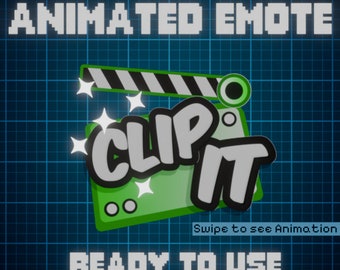 ANIMATED EMOTE Green | Clip It Emote, Kick Emote, Twitch Emote, Discord Emote, Streamer Emote, Ready to Use.