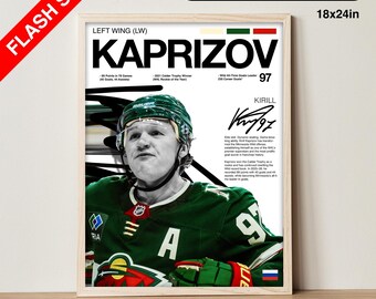 Kirill Kaprizov| Minnesota Wild NHL Wall Art Print (Digital Download)