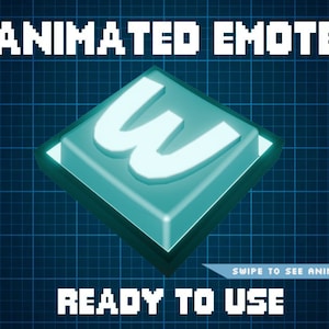 ANIMATED EMOTE Aqua | W Key Emote, Kick Emote, Twitch Emote, Discord Emote, Streamer Emote, Ready to Use.