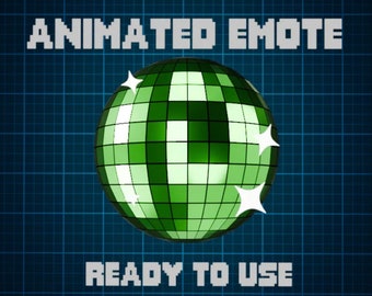ANIMATED EMOTE Green | Disco Ball Emote, Kick Emote, Twitch Emote, Discord Emote, Streamer Emote, Ready to Use.