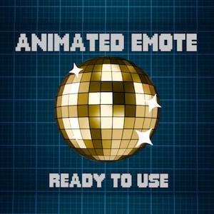 ANIMATED EMOTE Yellow | Disco Ball Emote, Kick Emote, Twitch Emote, Discord Emote, Streamer Emote, Ready to Use.