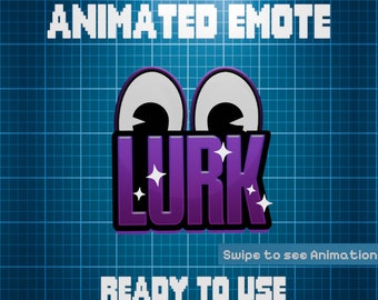 ANIMATED EMOTE Purple | Lurk Emote, Kick Emote, Twitch Emote, Discord Emote, Streamer Emote, Ready to Use.
