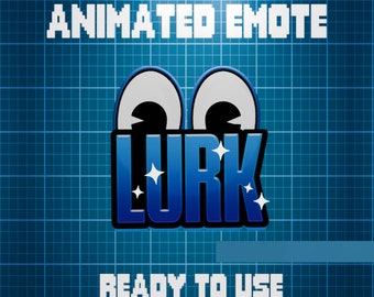 ANIMATED EMOTE Dark Blue | Lurk Emote, Kick Emote, Twitch Emote, Discord Emote, Streamer Emote, Ready to Use.