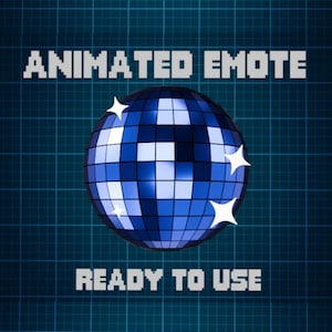 ANIMATED EMOTE Blue | Disco Ball Emote, Kick Emote, Twitch Emote, Discord Emote, Streamer Emote, Ready to Use.