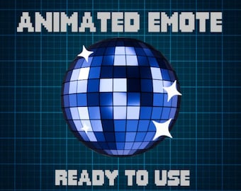 ANIMATED EMOTE Blue | Disco Ball Emote, Kick Emote, Twitch Emote, Discord Emote, Streamer Emote, Ready to Use.