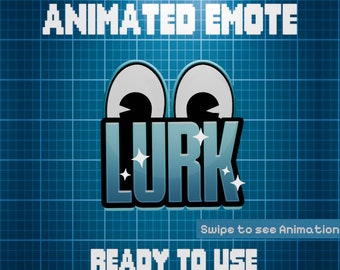 ANIMATED EMOTE Light Blue | Lurk Emote, Kick Emote, Twitch Emote, Discord Emote, Streamer Emote, Ready to Use.