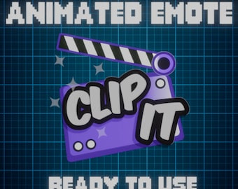 ANIMATED EMOTE Purple | Clip It Emote, Kick Emote, Twitch Emote, Discord Emote, Streamer Emote, Ready to Use.