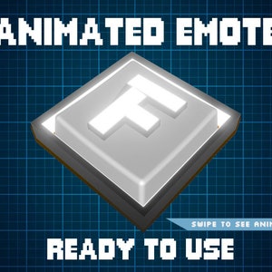 ANIMIERTE EMOTE Weiß | F Key Emote, Kick Emote, Twitch Emote, Discord Emote, Streamer Emote, gebrauchsfertig.