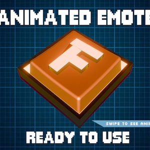 ANIMIERTES EMOTE Orange | F Key Emote, Kick Emote, Twitch Emote, Discord Emote, Streamer Emote, gebrauchsfertig.