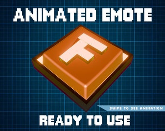 ANIMATED EMOTE Orange | F Key Emote, Kick Emote, Twitch Emote, Discord Emote, Streamer Emote, Ready to Use.