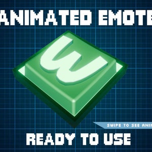 ANIMIERTES EMOTE Mint | W Key Emote, Kick Emote, Twitch Emote, Discord Emote, Streamer Emote, gebrauchsfertig.