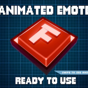 ANIMIERTE EMOTE Rot | F Key Emote, Kick Emote, Twitch Emote, Discord Emote, Streamer Emote, gebrauchsfertig.