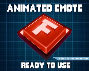 ANIMATED EMOTE Red | F Key Emote, Kick Emote, Twitch Emote, Discord Emote, Streamer Emote, Ready to Use.