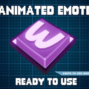 ANIMIERTE EMOTE Rosa | W Key Emote, Kick Emote, Twitch Emote, Discord Emote, Streamer Emote, gebrauchsfertig.