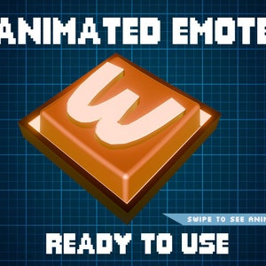 ANIMIERTES EMOTE Orange | W Key Emote, Kick Emote, Twitch Emote, Discord Emote, Streamer Emote, gebrauchsfertig.
