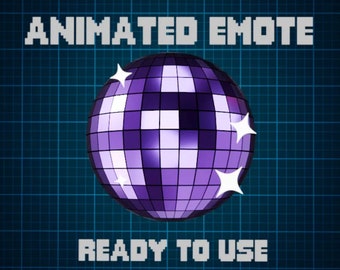 ANIMATED EMOTE Purple | Disco Ball Emote, Kick Emote, Twitch Emote, Discord Emote, Streamer Emote, Ready to Use.